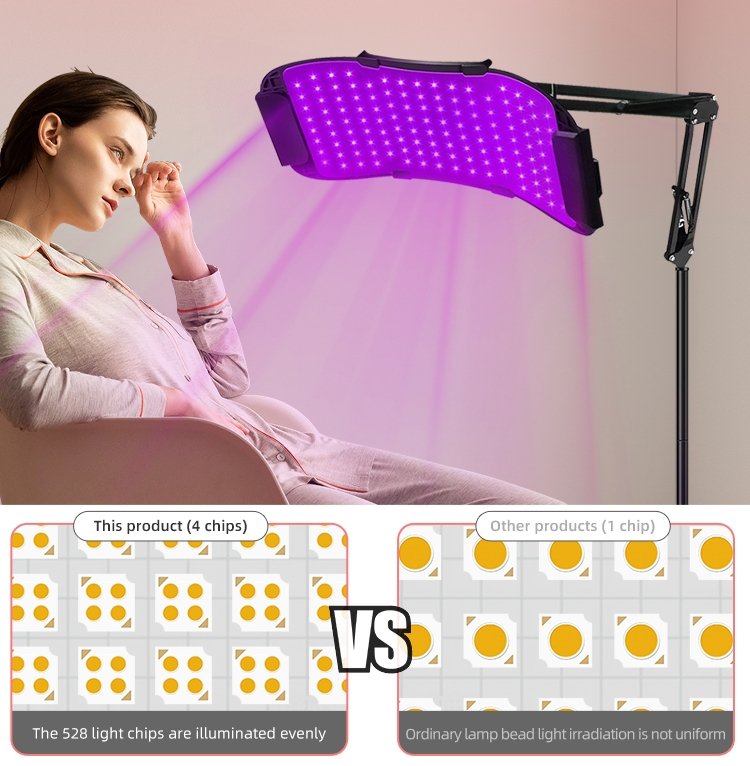 led red light therapy belt — 630nm & 850nm infrared | 5 color pdt model