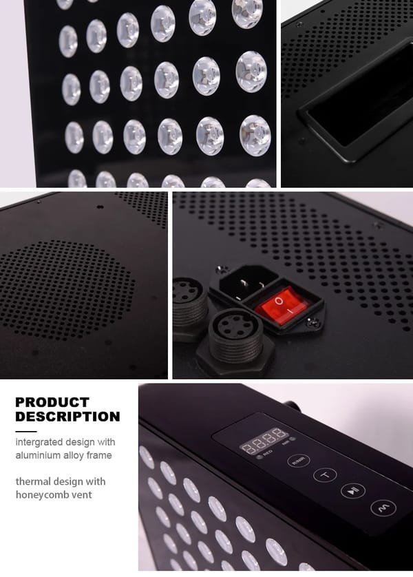 High-quality aluminum red light therapy panels for full-body treatments