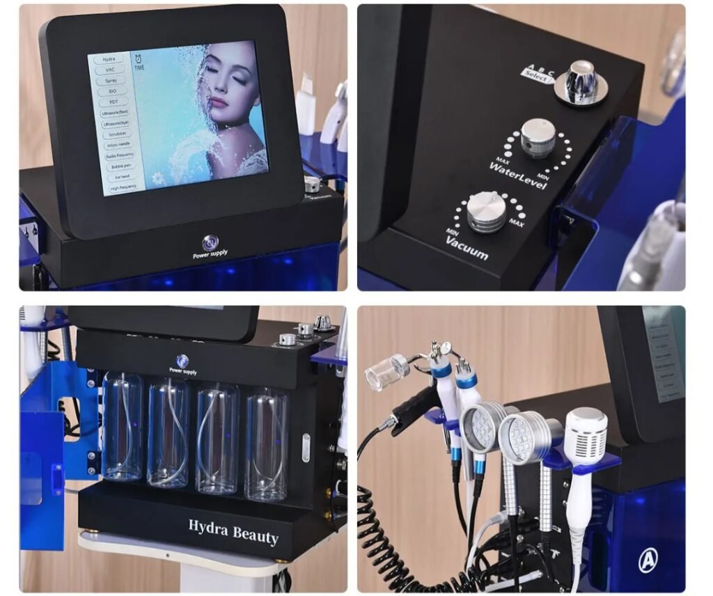 Professional portable HydraFacial system offering 14-in-1 multifunctional facial treatments.