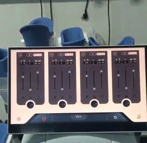 Smart interface cryolipolyisis machine