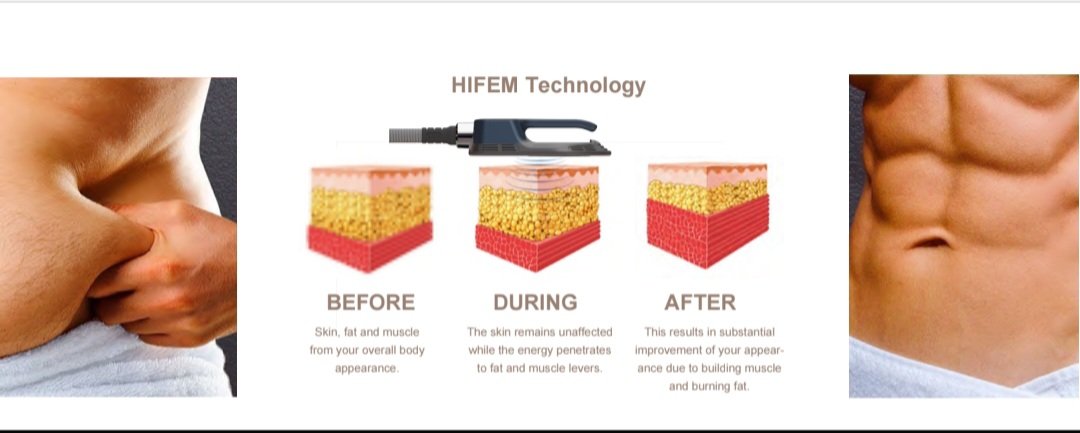 Professional body sculpting equipment designed for abdominal muscle strengthening treatments