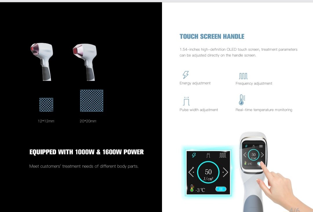 Medical laser hair removal system with smart handle