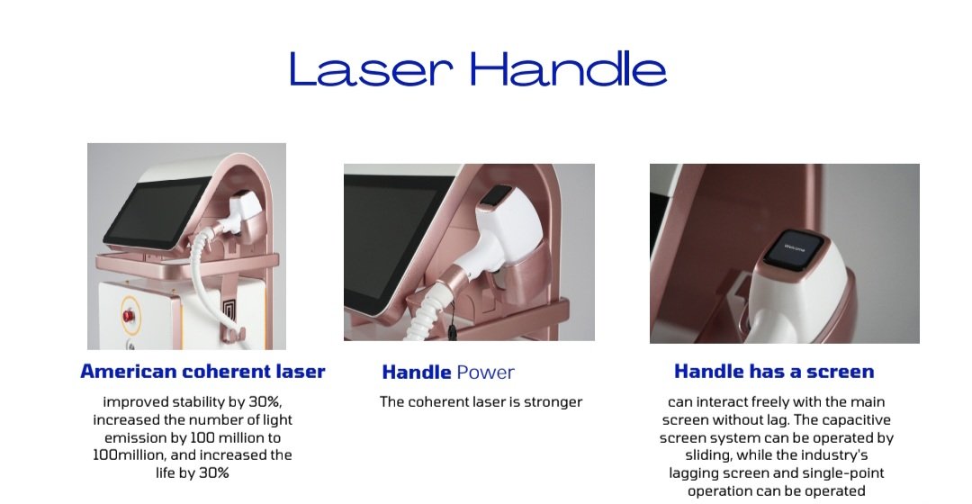 Touchscreen handle diode laser hair removal machine