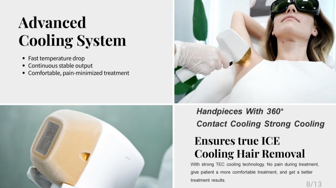 Advanced ice cooling medical laser hair removal machine