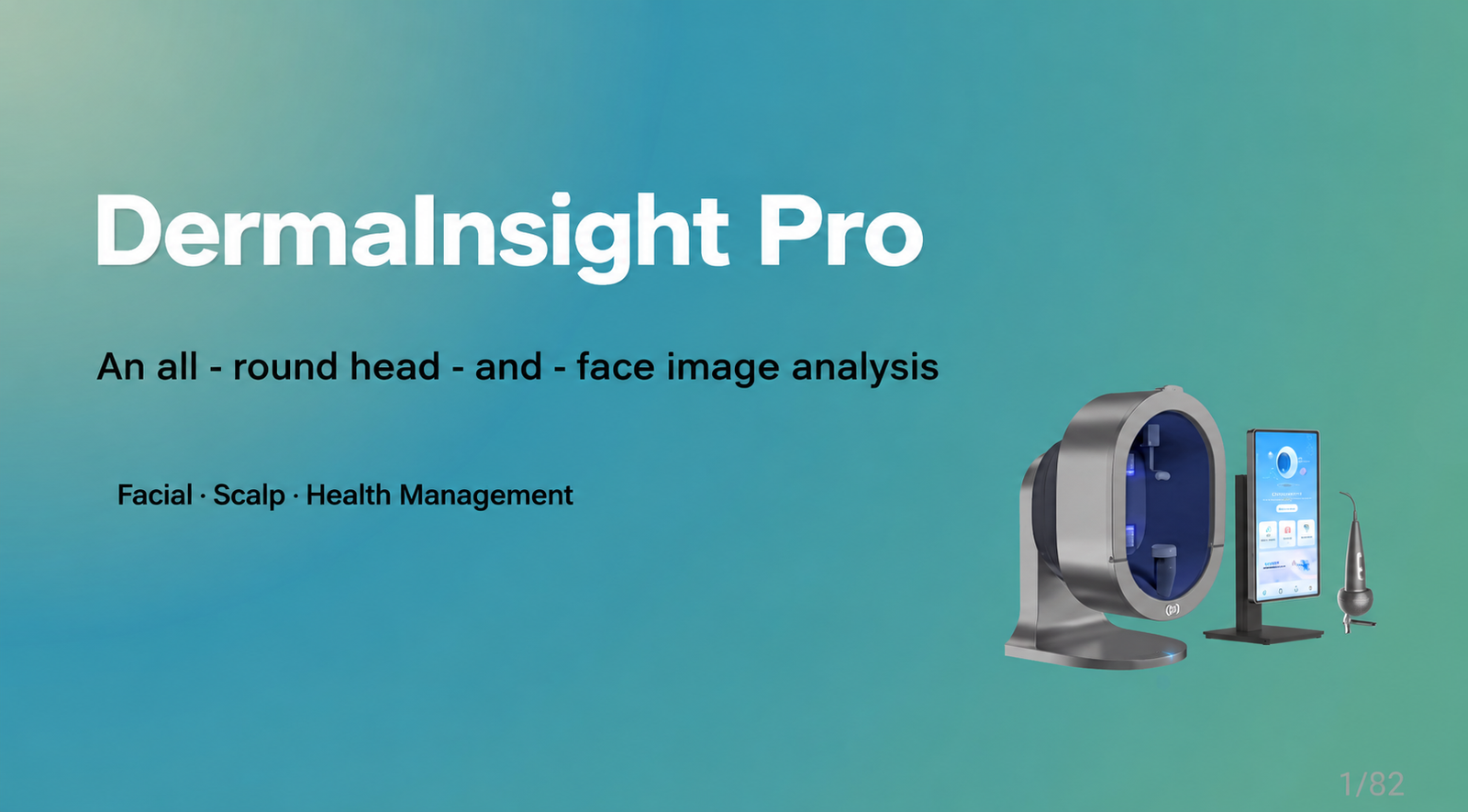 DermaInsightPro AI Skin Analyzer Machine with multi-spectral imaging technology