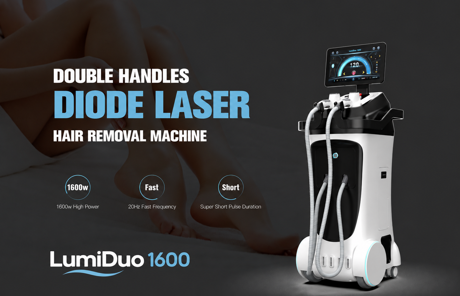 dual handle medical aesthetics diode laser hair removal system