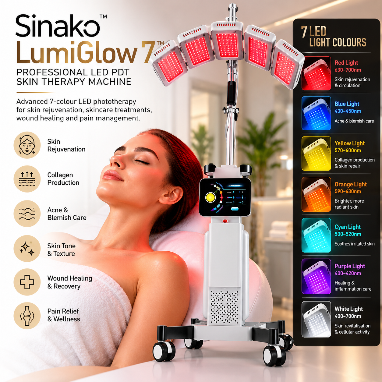 Professional LED Phototherapy Machine